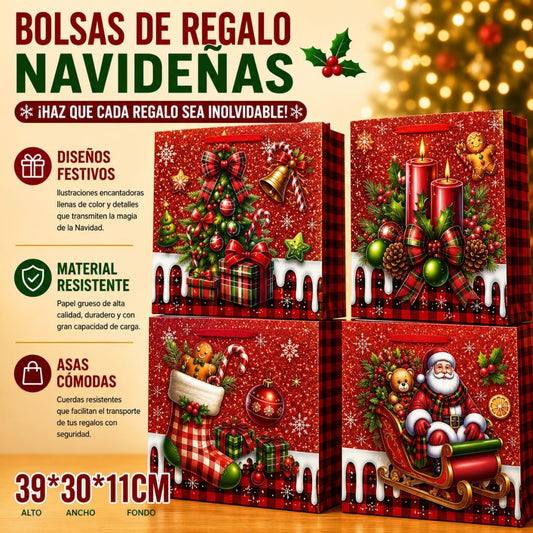 BOLSA REGALO NAVID L 40*30CM 1455H
