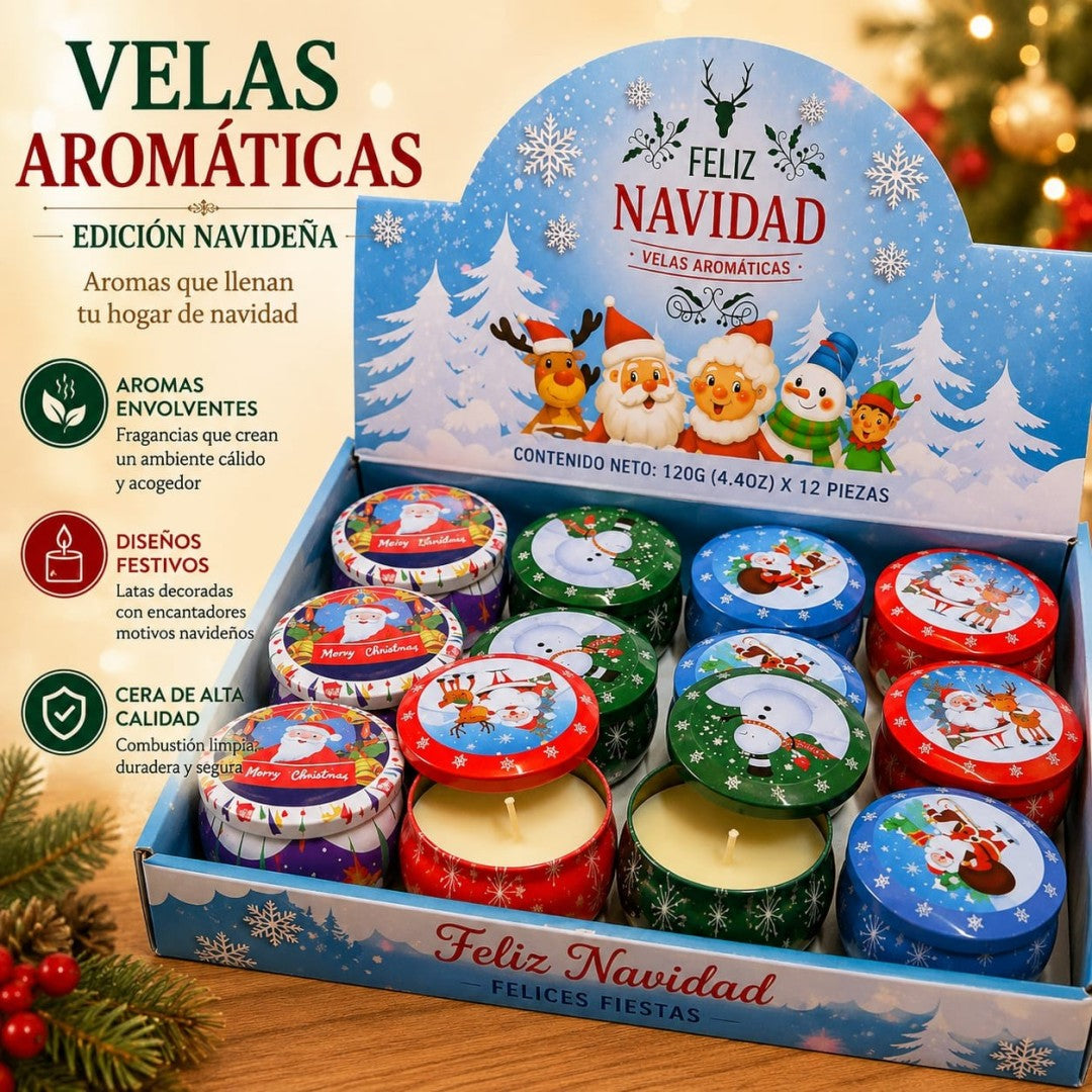 CANDELA TARRO METAL NAVIDAD GDE HK