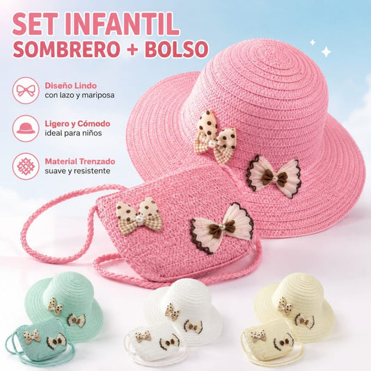SOMBRERO+BOLSO NINO CONEJO