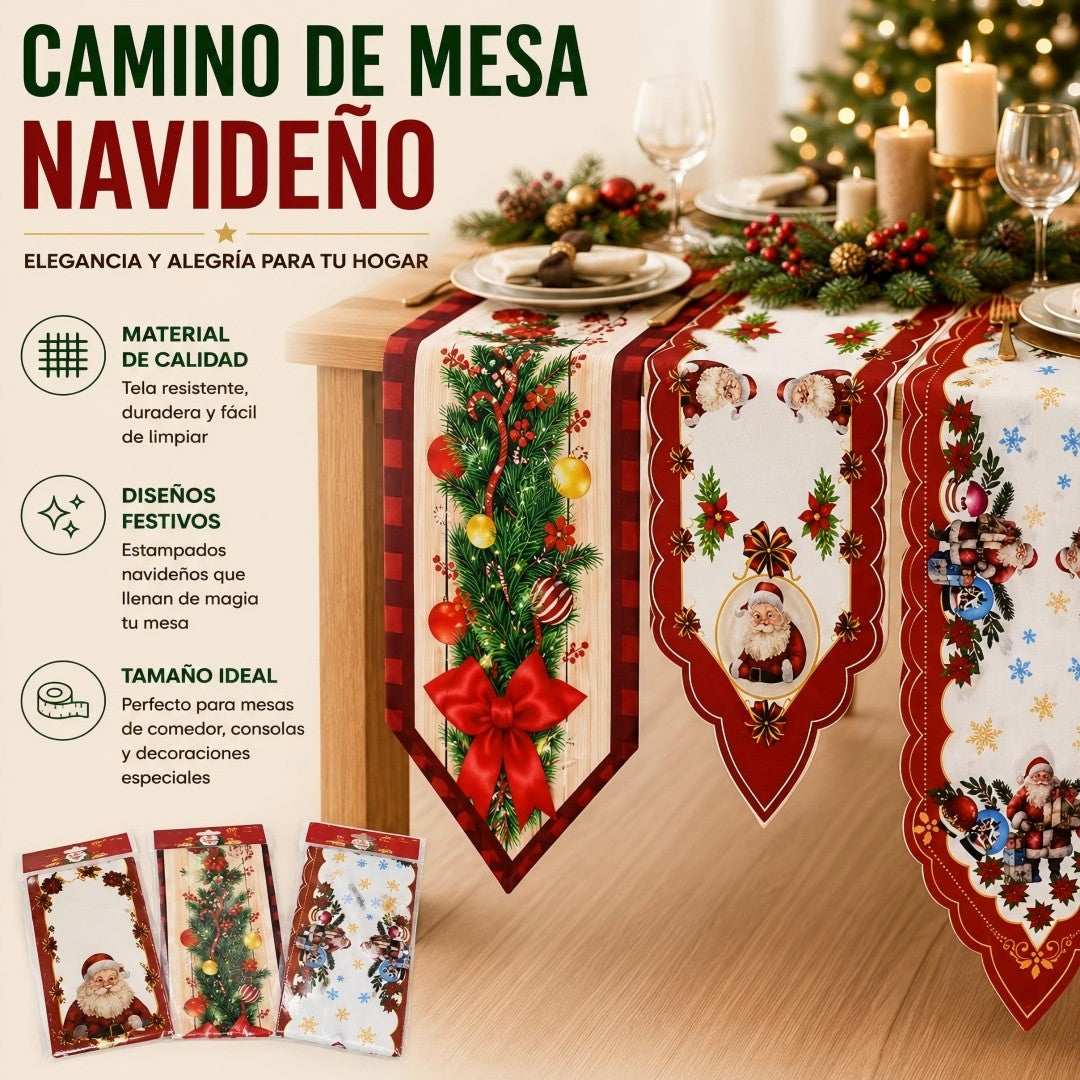 CAMINO MESA NAVIDAD 33*180CM