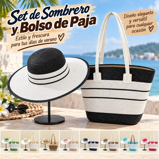 BOLSO+SOMBRERO TEJIDO MUJER