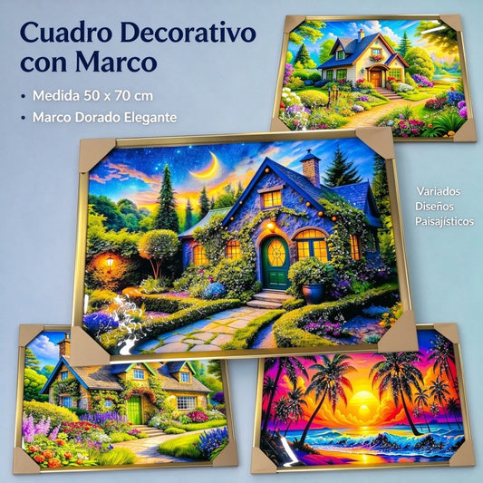 CUADRO CON DIAMANTE 50*70 PAISAJE