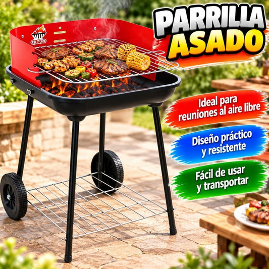PARRILLA ASADO CON RUEDA 14