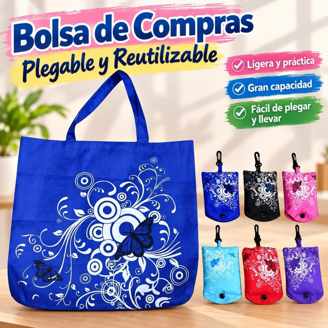 BOLSA DE COMPRAS PLEGBLE MARIPOSA
