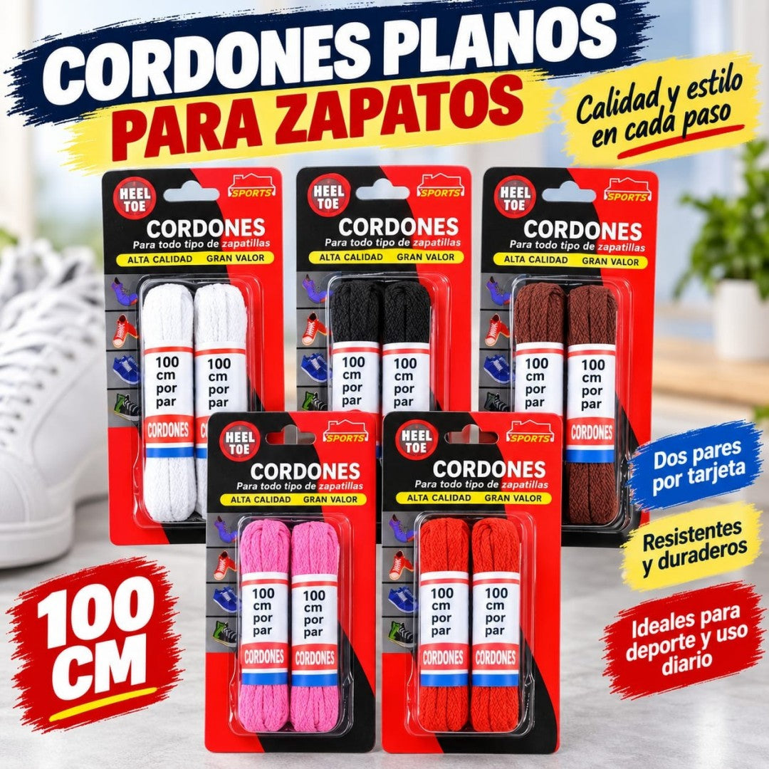 SET CORDONES  ZAPATO 100 CM 2PAR PLANO