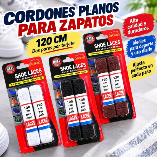 SET CORDONES  ZAPATO 120CM 2PAR PLANO