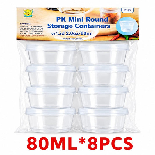 SET RECIPIENTES PARA REFRI 80ML 8PCS 2149