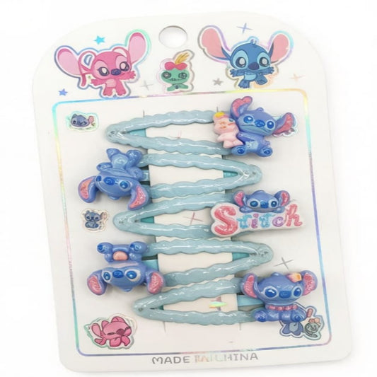 SET PRENSA PARA CABELLO STITCH 5PCS