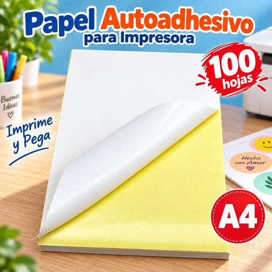 PAPEL MATE ETIQUETA ADHESIVO 100H A4