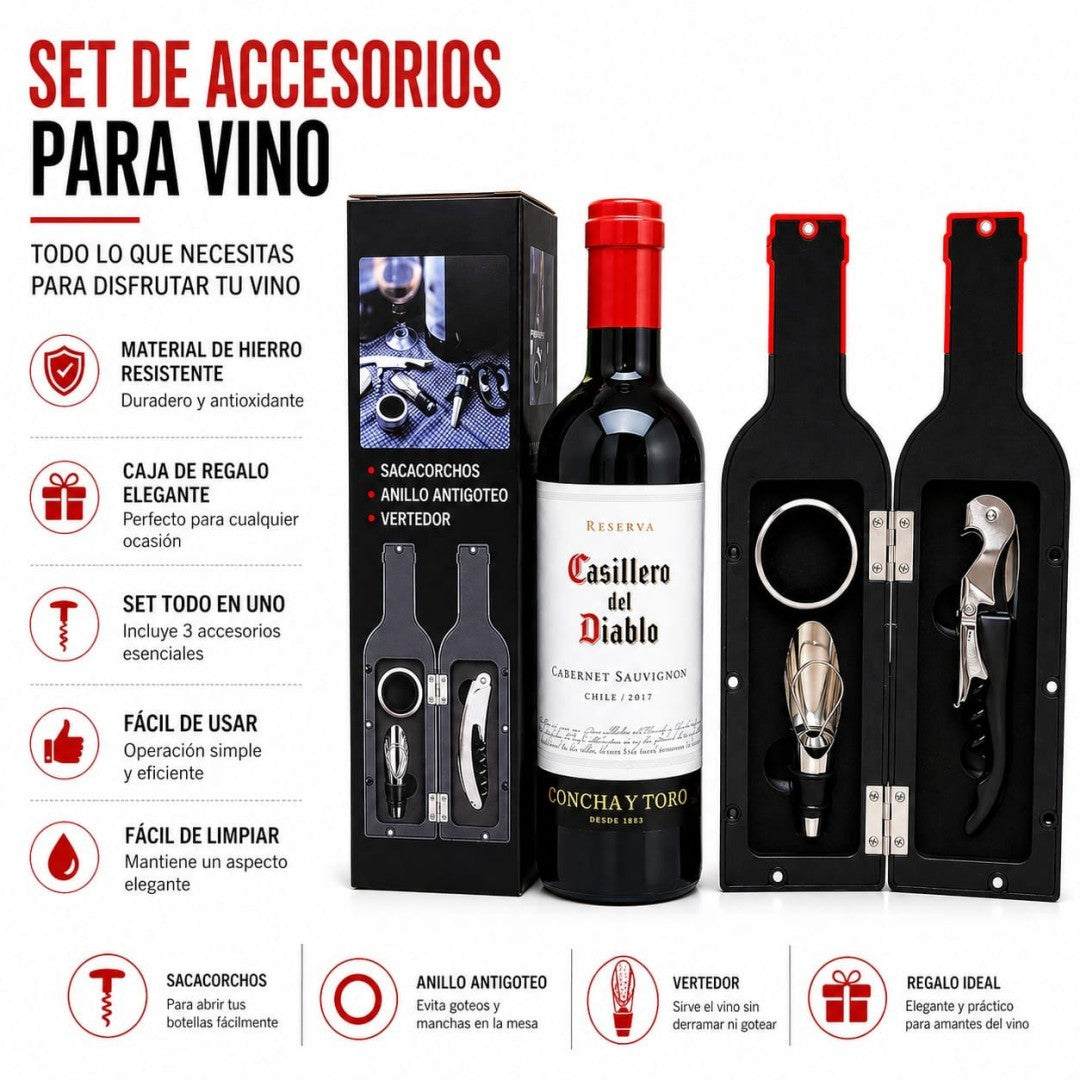 ABRIDOR DE VINO 3PCS