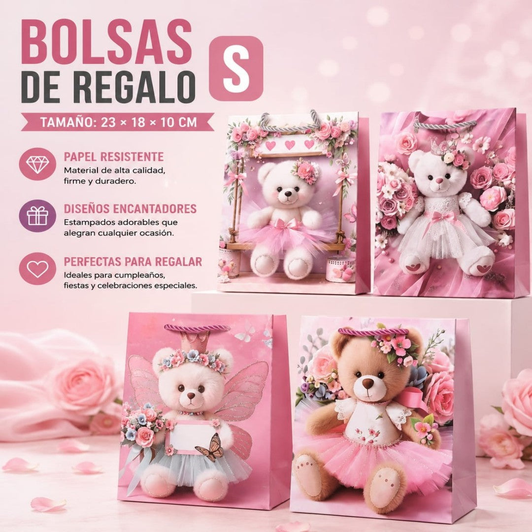 BOLSA REGALO OSO S 23*18*10CM