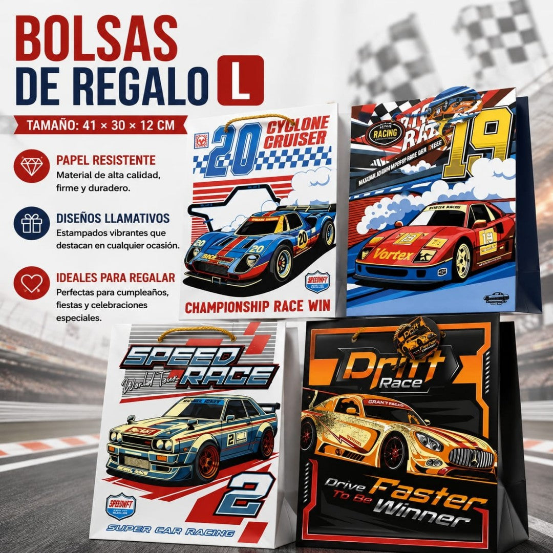 BOLSA REGALO CARRO L 41*30*12CM