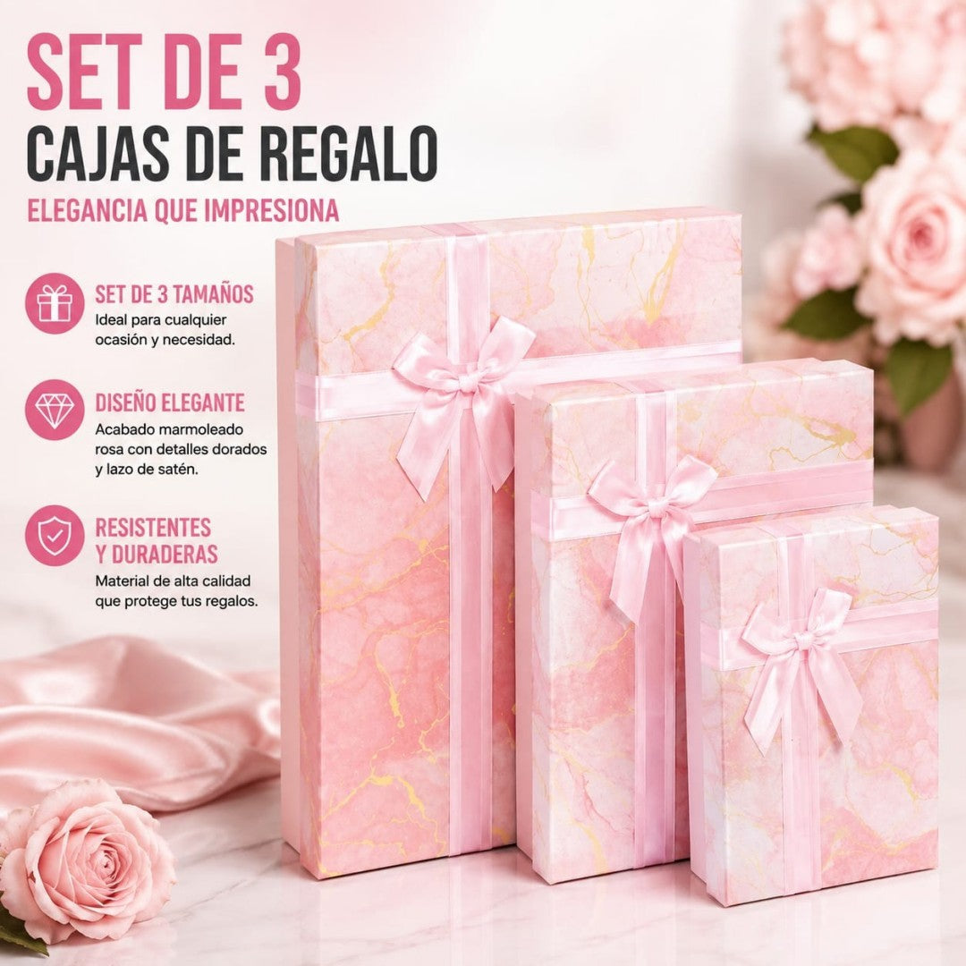 SET CAJA REGALO 3PCS MARMOL