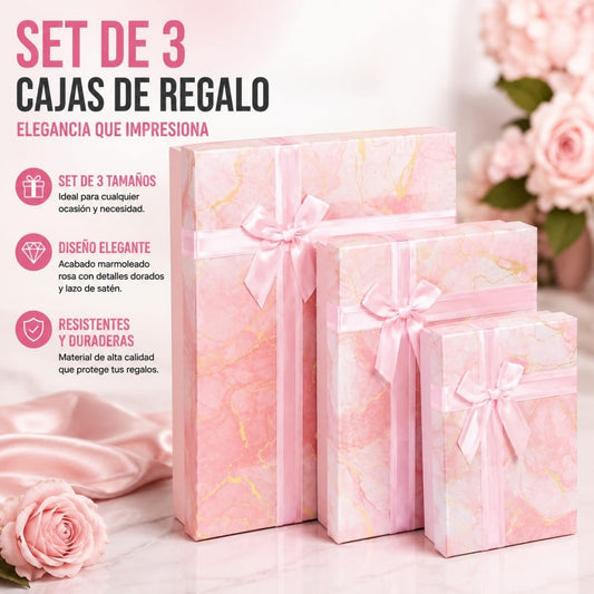 SET CAJA REGALO 3PCS MARMOL