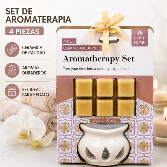 SET AROMATERAPIA CON QUEMADOR Y ACEITE