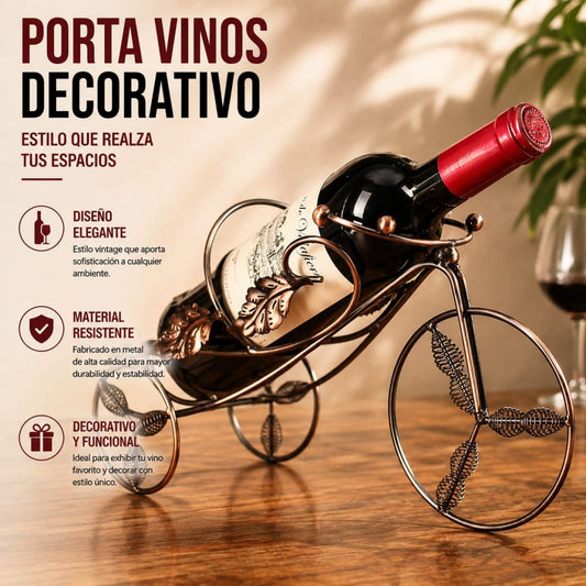 PORTA BOTELLA DE VINO TIPO BICIC B