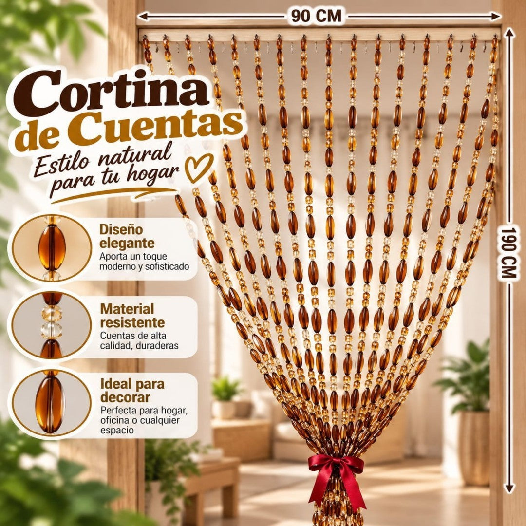 CORTINA DE CUENTAS PLASTICA PARA PUERTA 90*190CM B