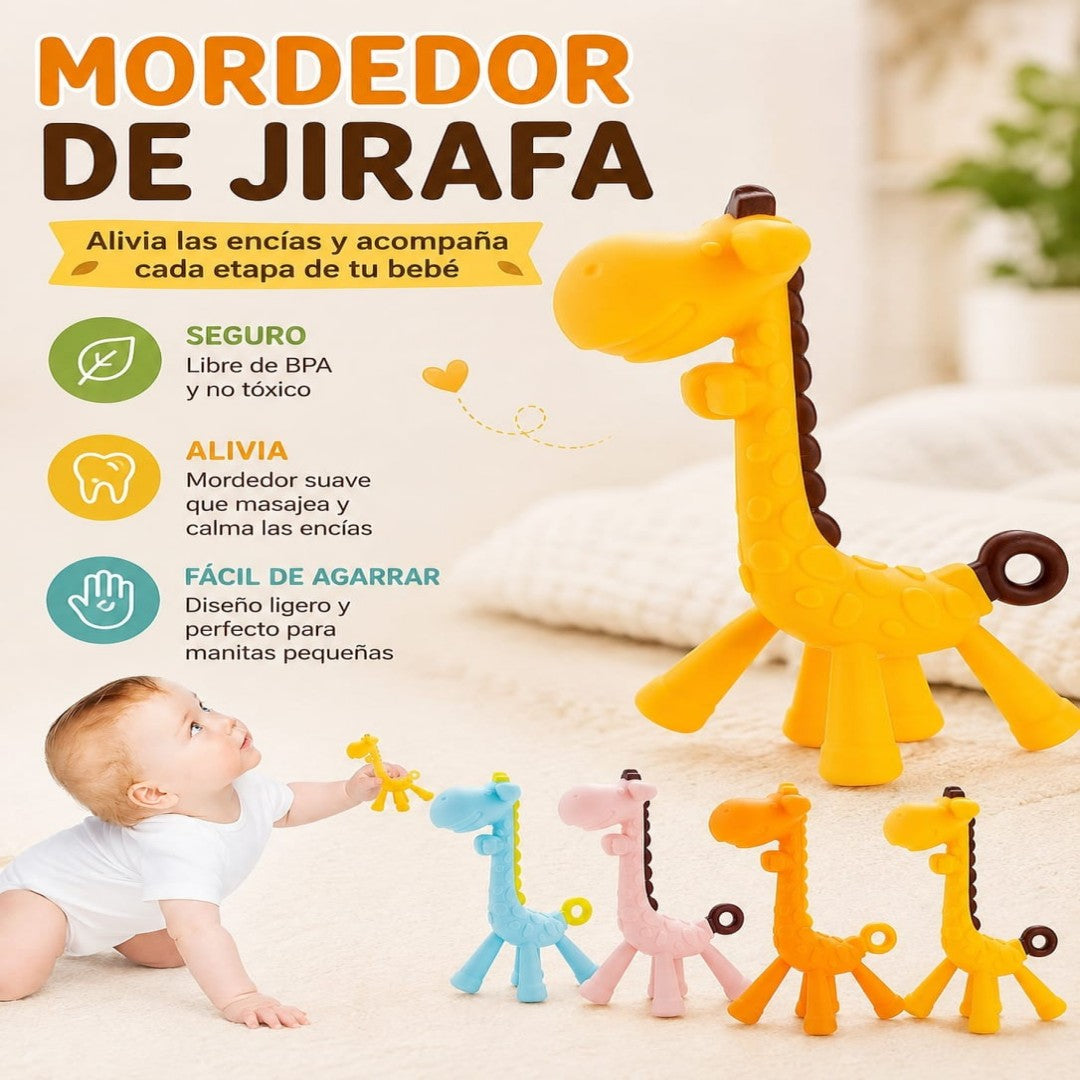 MORDEDOR PARA BEBE GIRAFA SILICONA