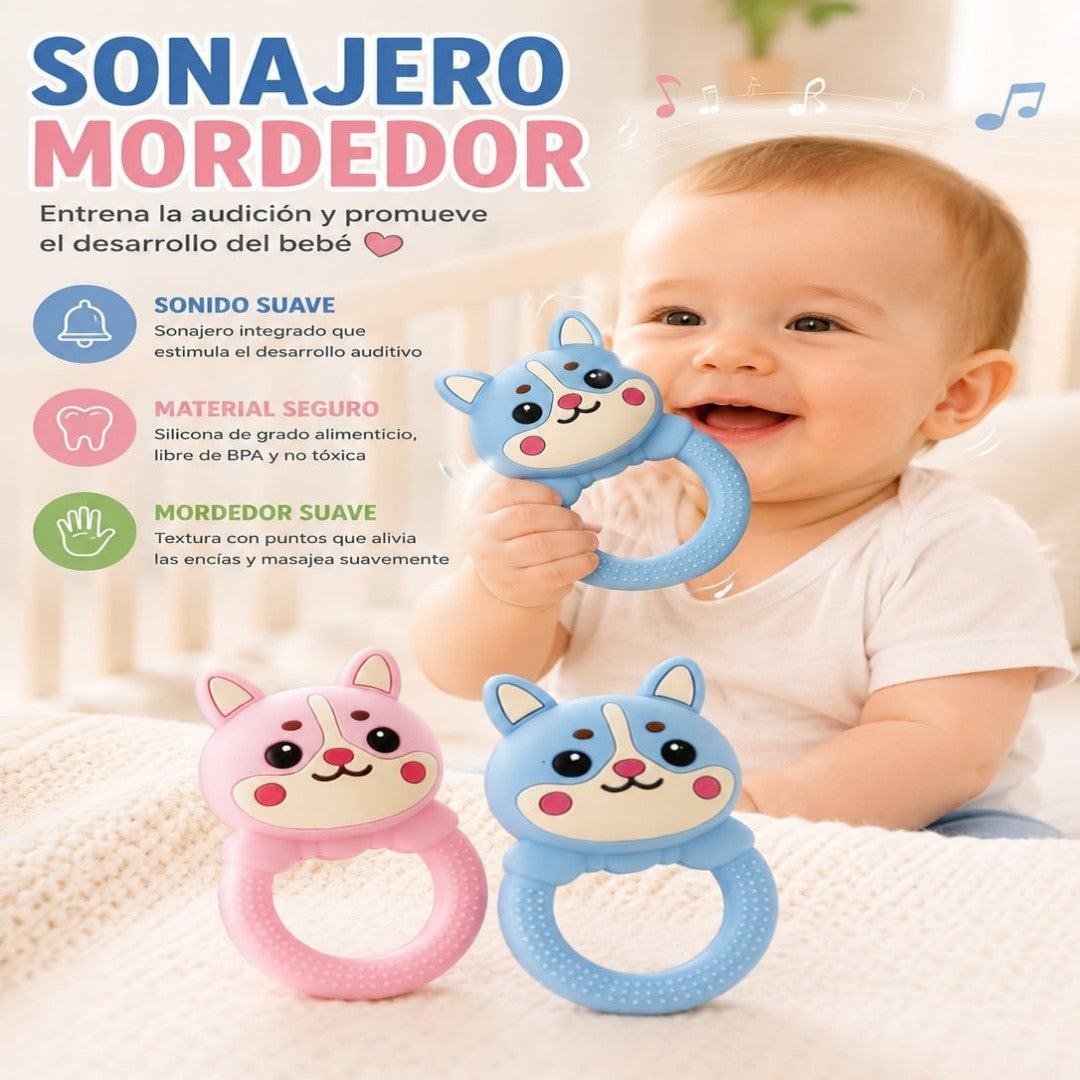 MORDEDOR PARA BEBE OSO CHIRINDRIN SILICONA