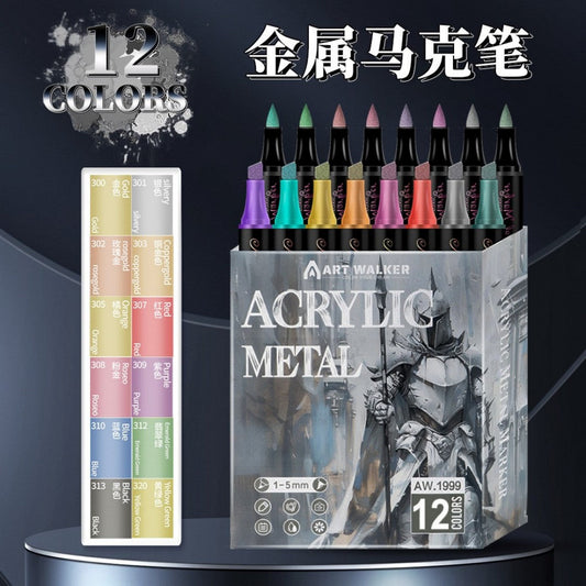 MARCADOR ACRILICO METAL 12 COLOR