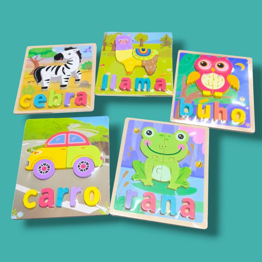 ROMPECABEZAS MADERA APRENDIZAJE ESPANOL