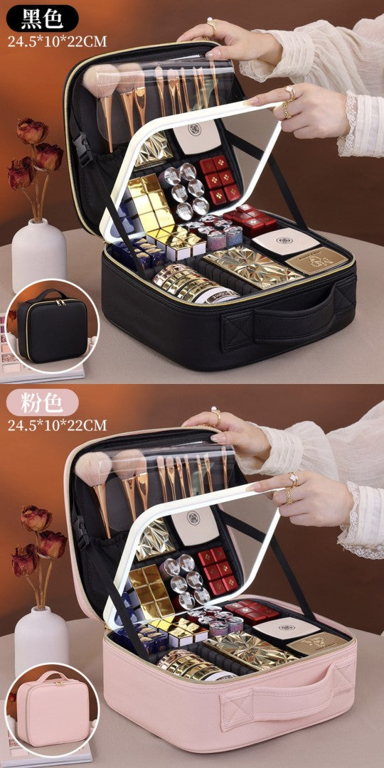 BOLSO MAQUILLAJE CON ESPEJO LUZ XR-6620