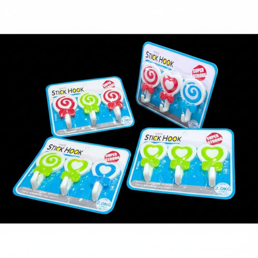 SET GANCHO VENTOSA CONFITE 3PCS