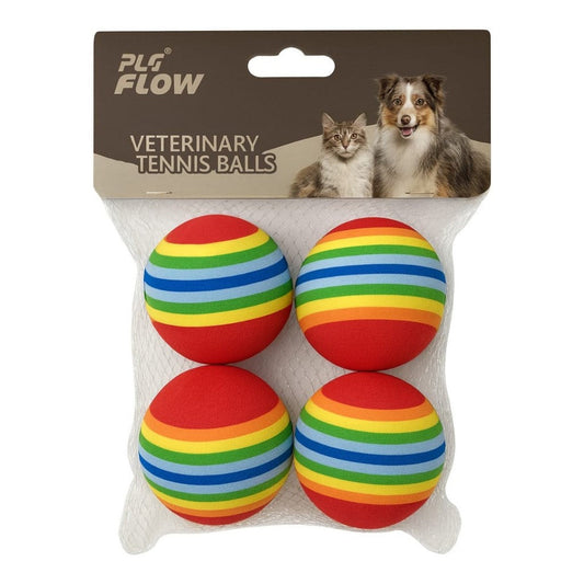 JUGUETE P/PERRO BOLA 4PCS COLOR CK240