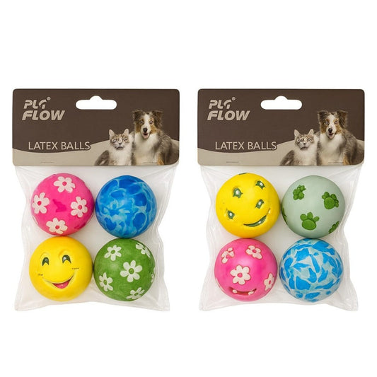 JUGUETE P/PERRO BOLA 4PCS COLOR A23175