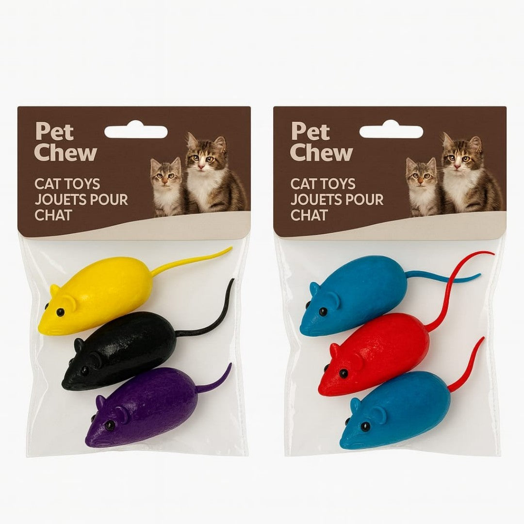 JUGUETE P/GATOS RATA 3PCS CK258