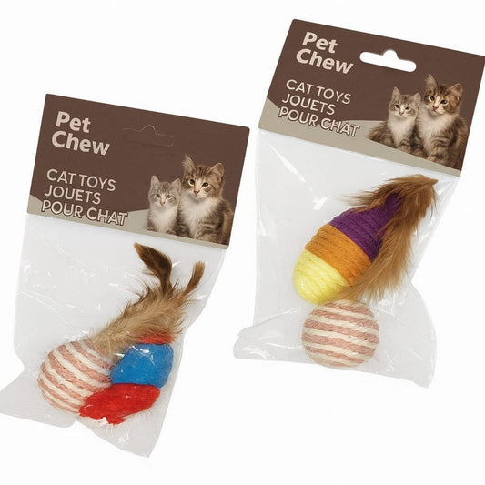 JUGUETE P/GATOS RATA Y BOLA A40245