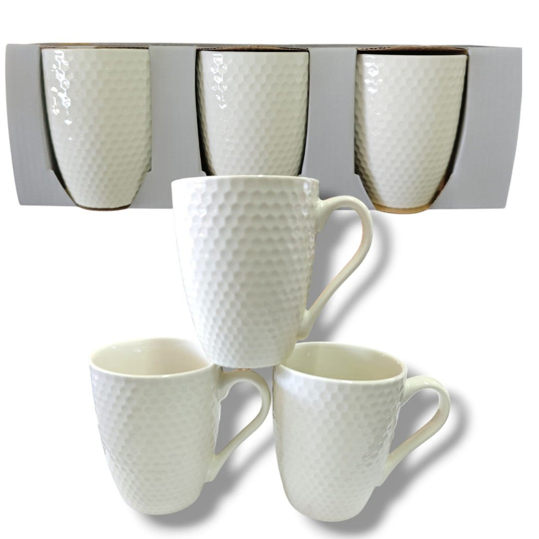 JARRA CERAMICA BLANCA 3PCS