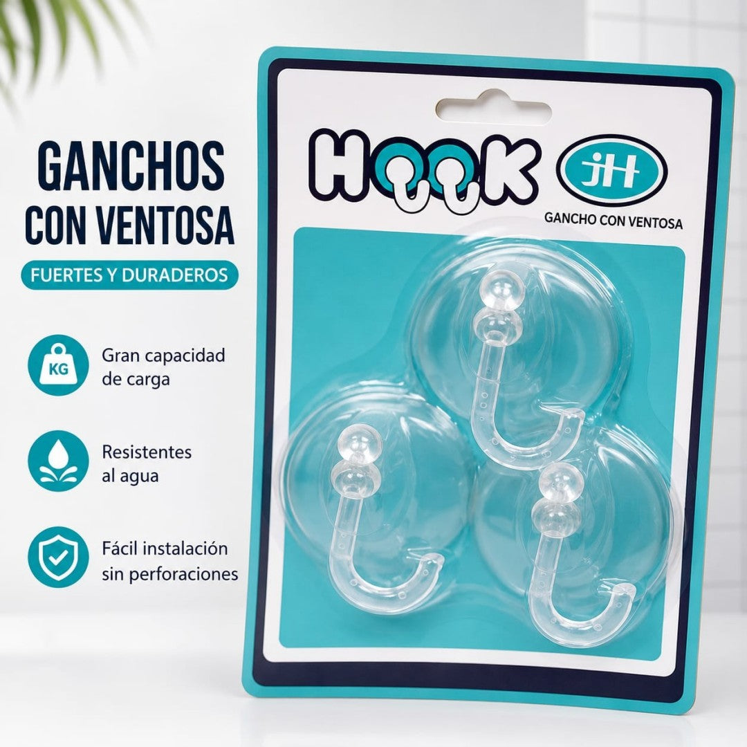 SET VENTOSA GANCHO 3PCS 36955