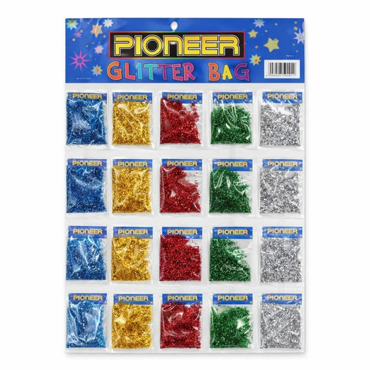 ESCARCHA BRILLANTE COLOR 20 PAQ CARTON