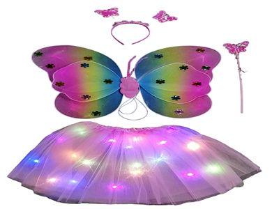 JUEGO ALA MARIPOSA COLOR C/LUZ 4PCS