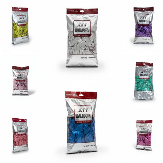 GLOBO METALICOS DE LATEX 10PULG 50PCS