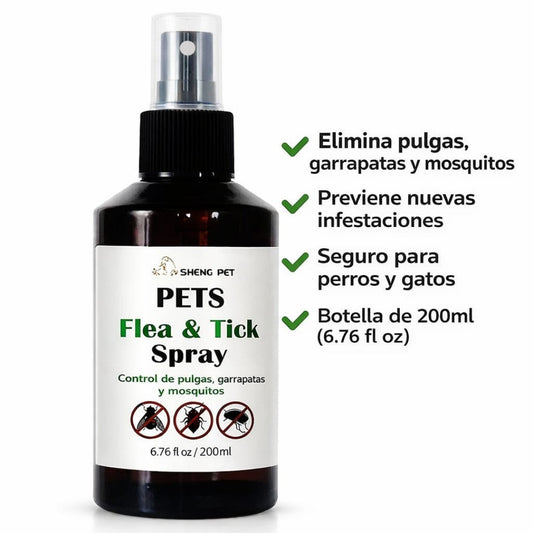 SPRAY ANTIPULGAS Y GARRAPATAS PARA PERRO GATO