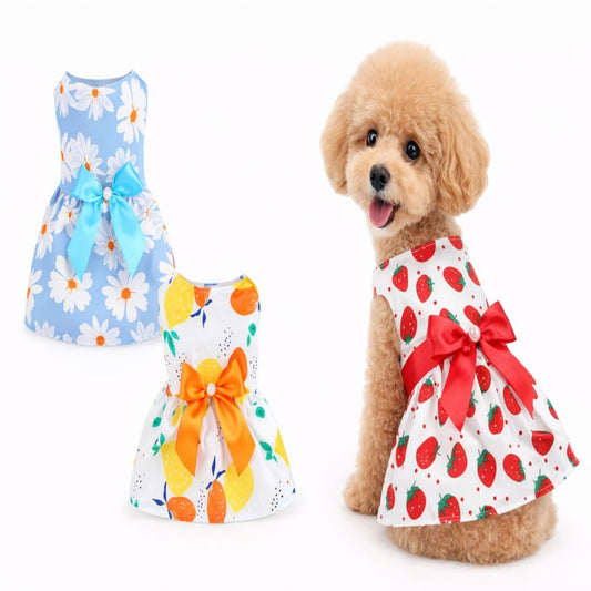 VESTIDO CON LAZO PARA PERRO