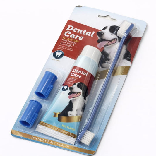 SET PASTA CON CEPILLO DENTAL PARA PERRO