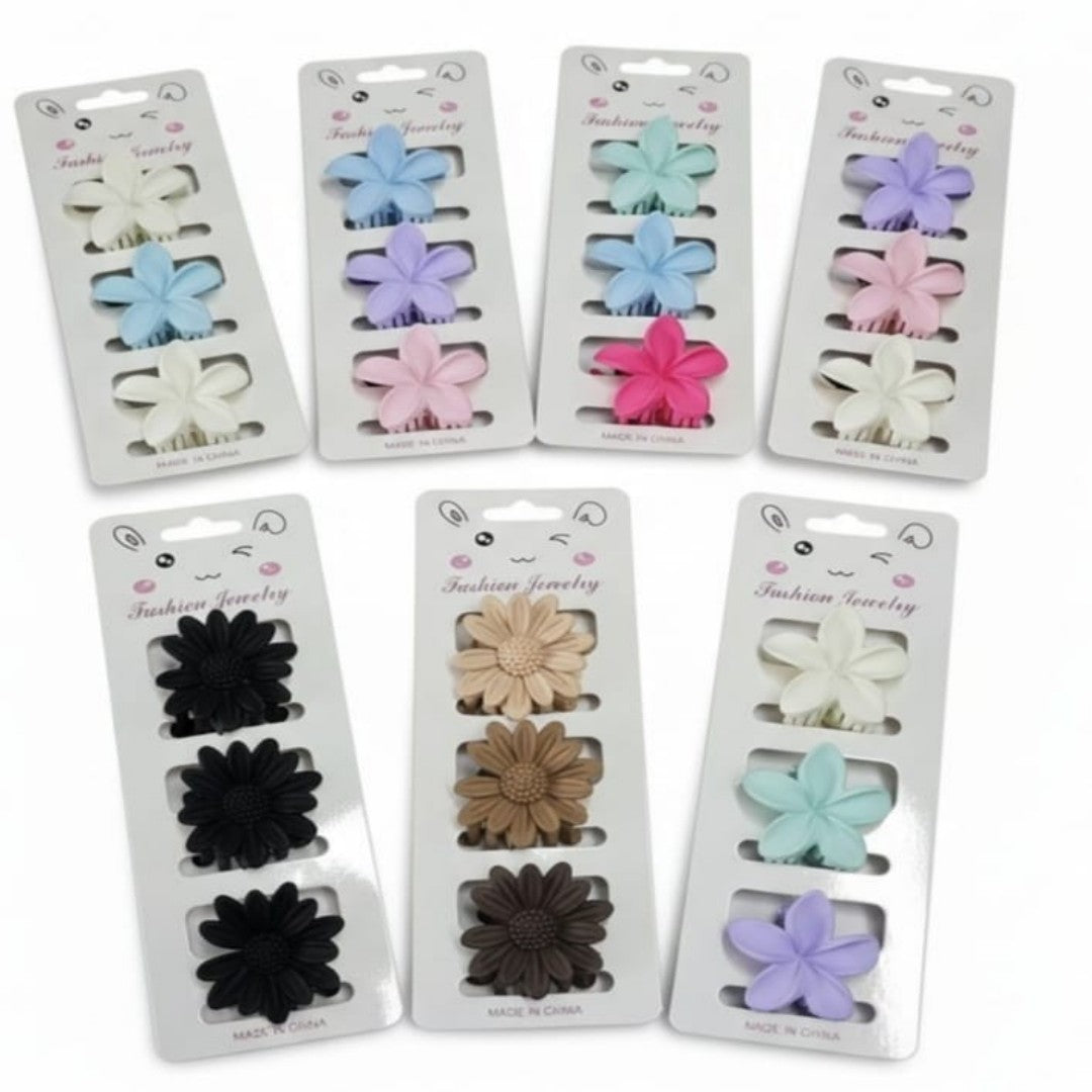 PINZA PARA CABELLO 4CM 3PCS GIRASOL