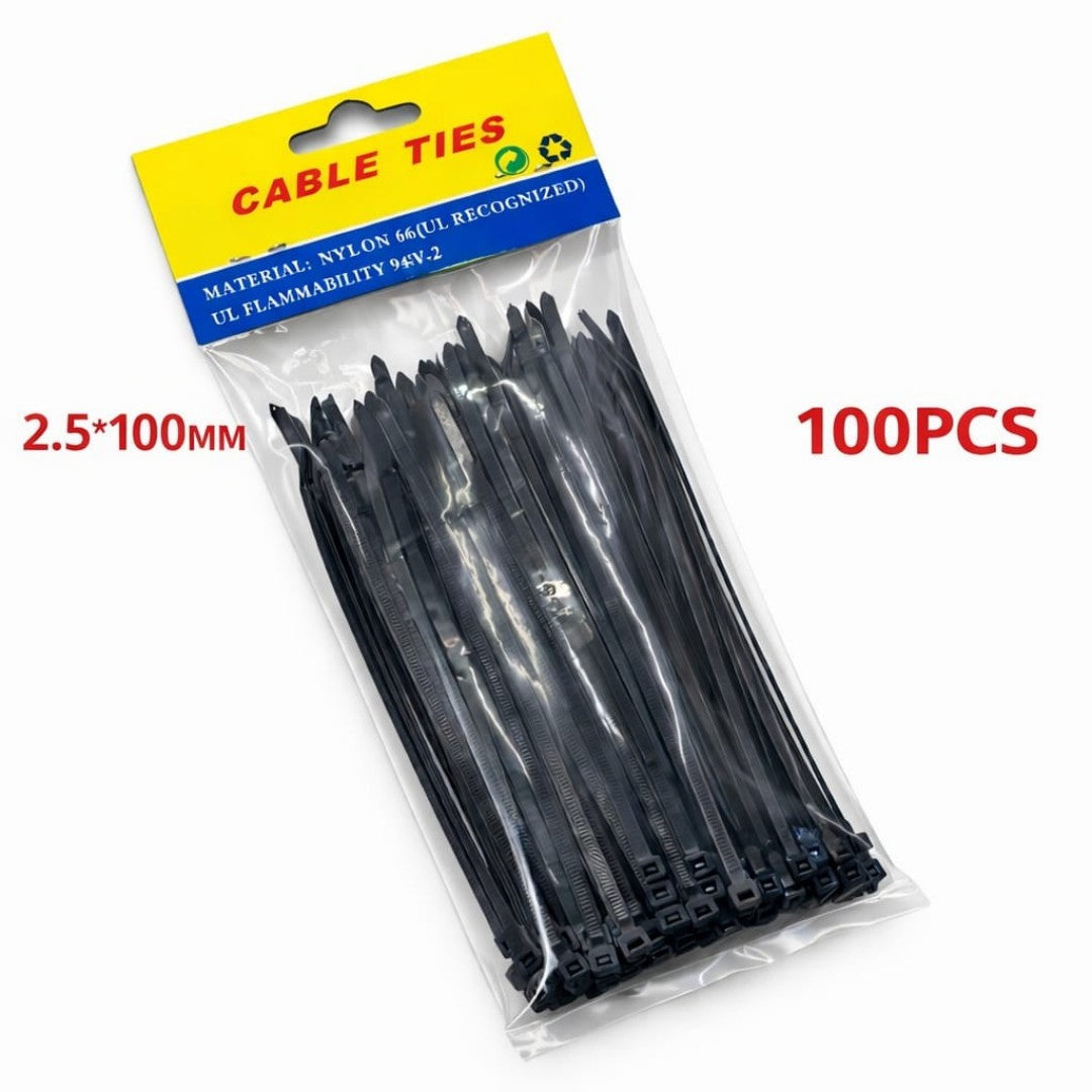 AMARRAS PLASTICAS NEGRO 100PCS 2.5*100MM 229