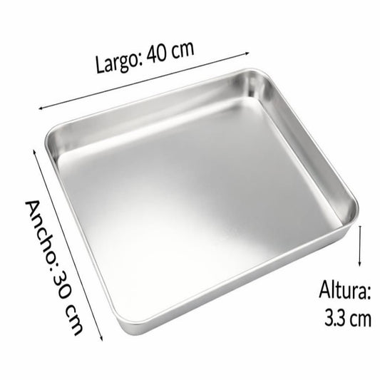 BANDEJA ACERO 40*30CM 436A