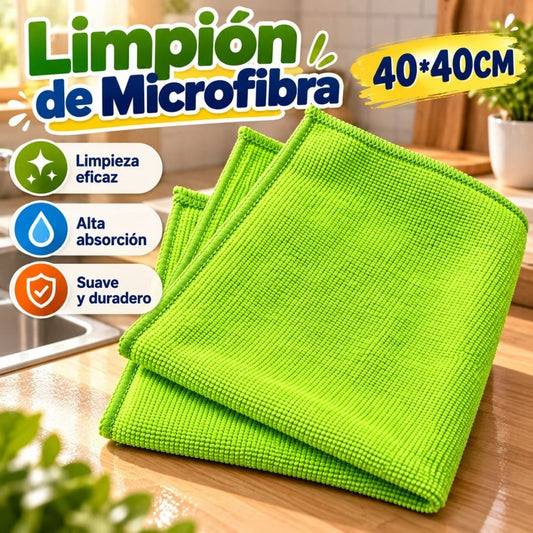LIMPION MICROFIBRA  VERDE 40*40 TROPIVIDA