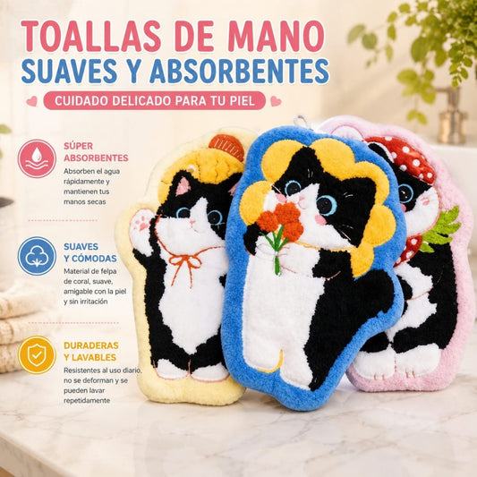 TOALLA DE MANO GATO 645-2