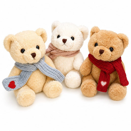 PELUCHE OSO C/BUFANDA 3COLOR