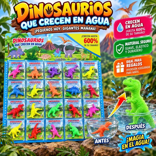 CARTON DE DINO CRECEN EN AGUA