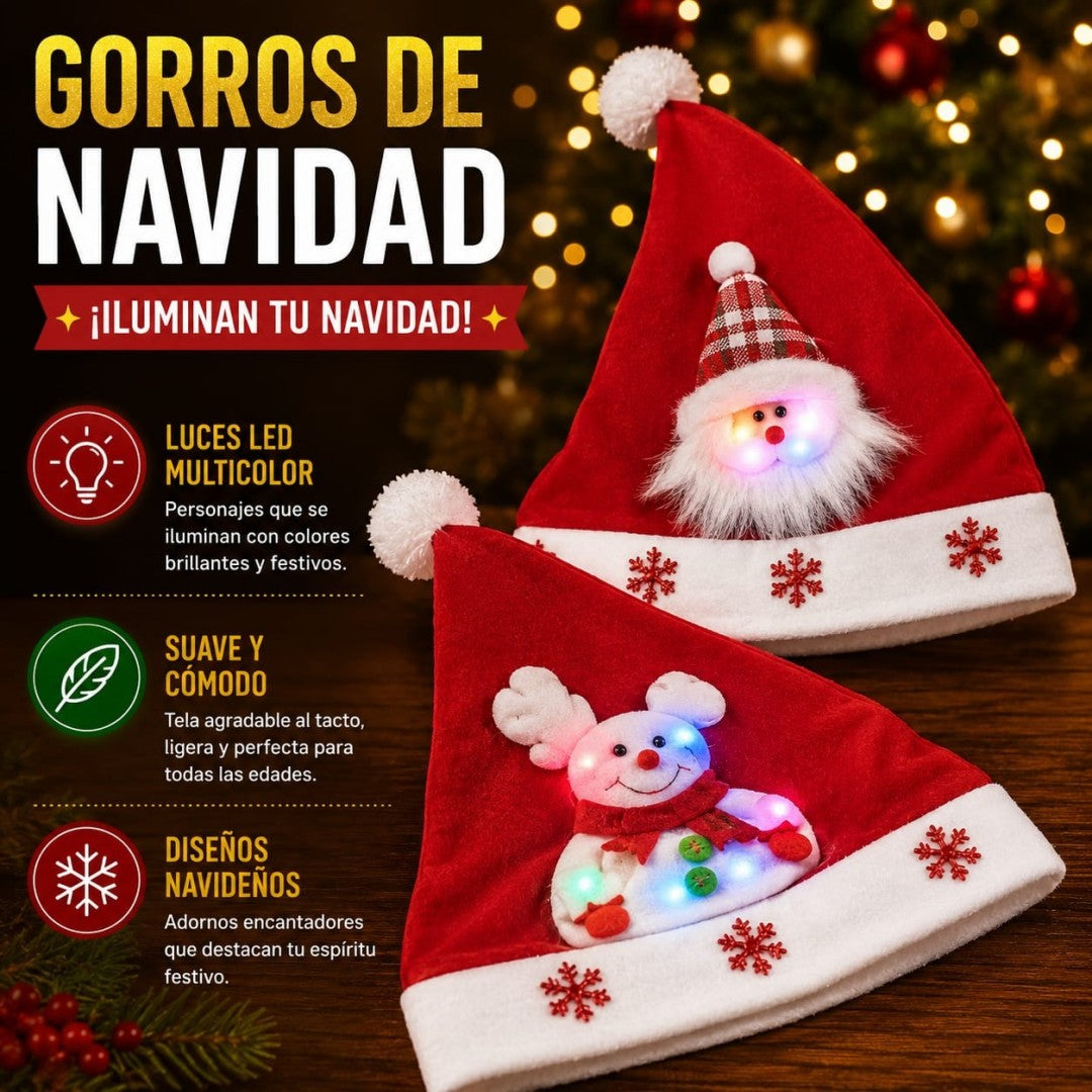 GORRO NAV C/LUZ MUNECO GDE