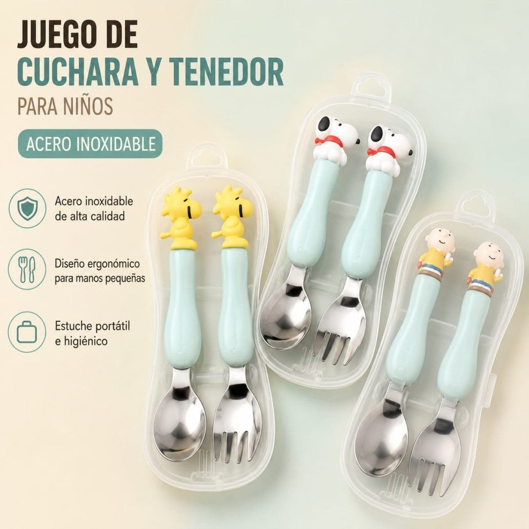 SET CUBIERTOS SNOOPY 2PCS
