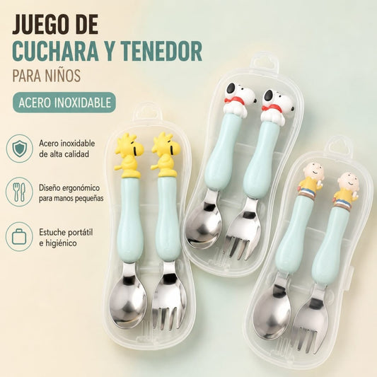 SET CUBIERTOS SNOOPY 2PCS