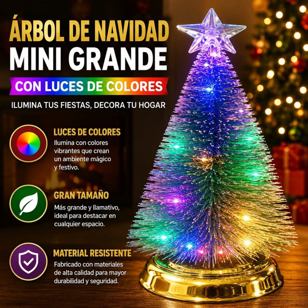 ARBOL MESA GDE CON LUZ COLOR